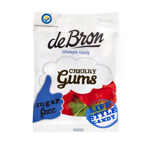 DeBron ’’Cherry gums’’gumový cukrík bez cukru 90 g