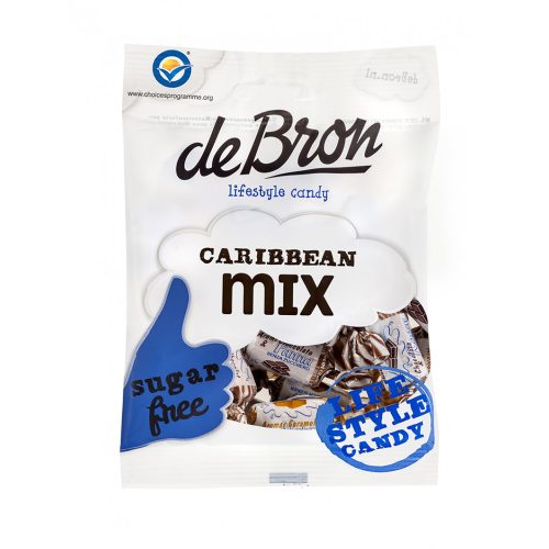 DeBron karibská zmes bez cukru, karamelový sortiment 90 g