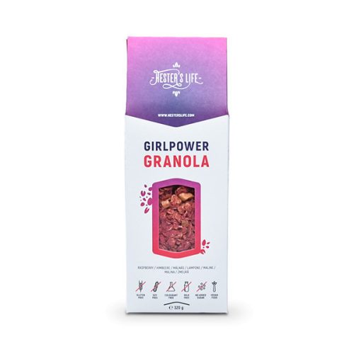 Hester's Life Girlpower Granola - malinová granola 320 g