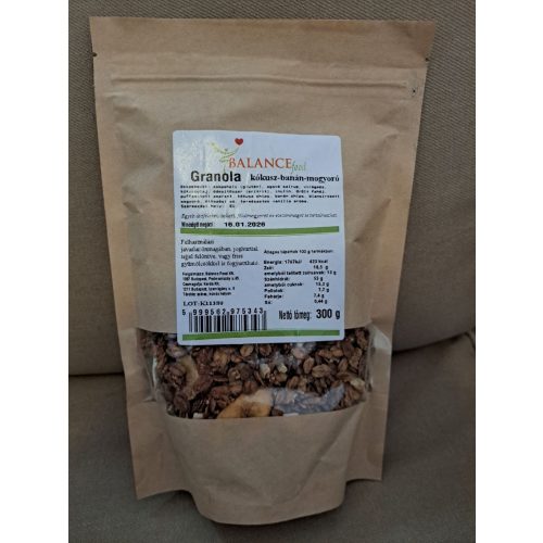 Balancefood granola, arašidovo-kokosové chipsy, 600g.