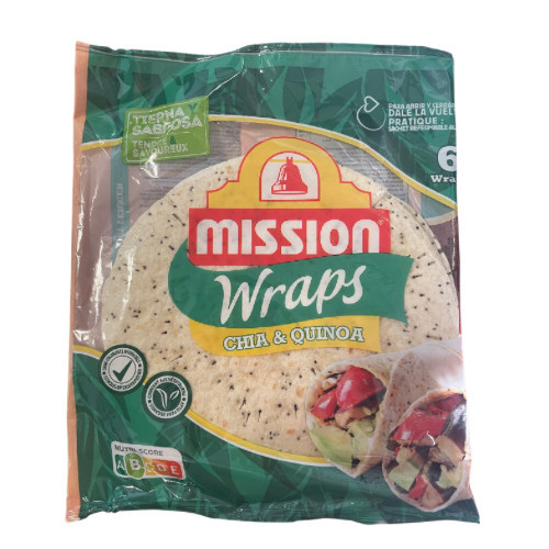 MISSION Wrap Chia & Quinoa 25 cm, 370 g (6 ks/krabica) 